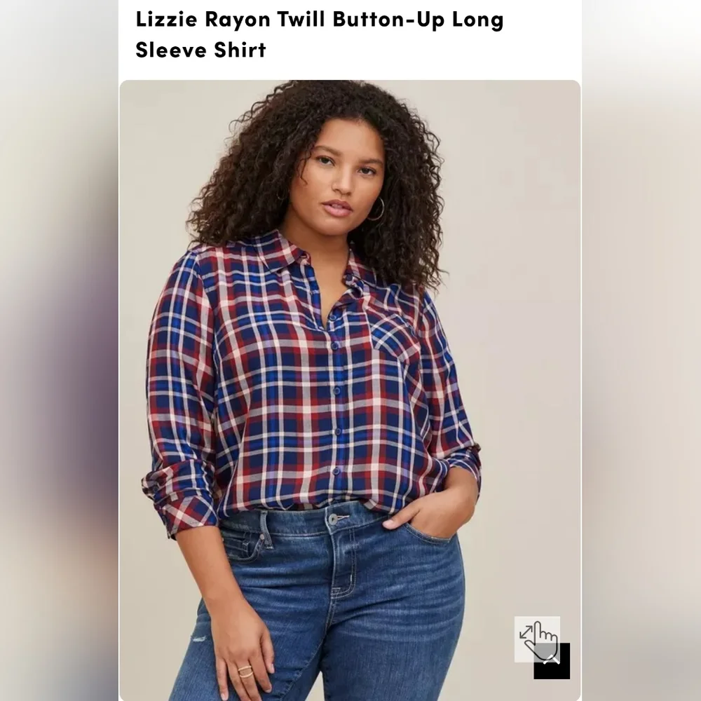 Torrid Shirt Size 2 Button Down Long sleeves - Picture 1 of 10
